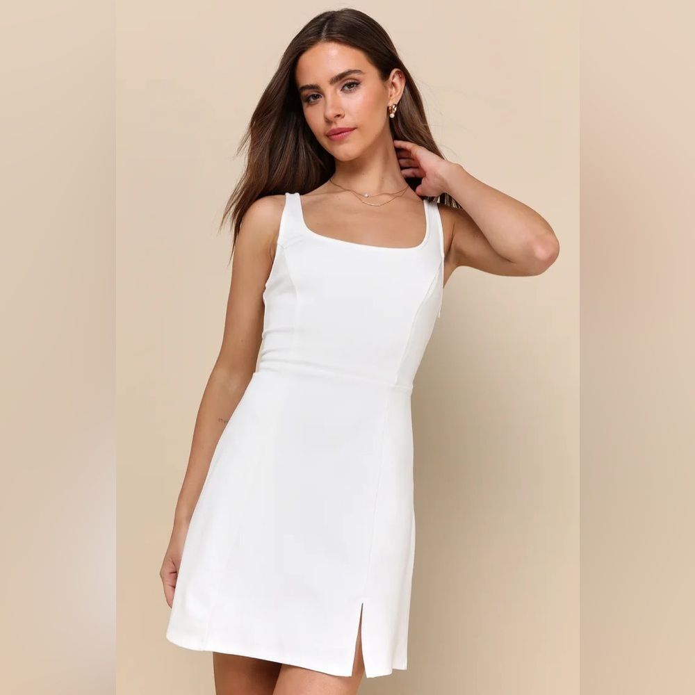Lulus Always Admired White Sleeveless Mini Dress
